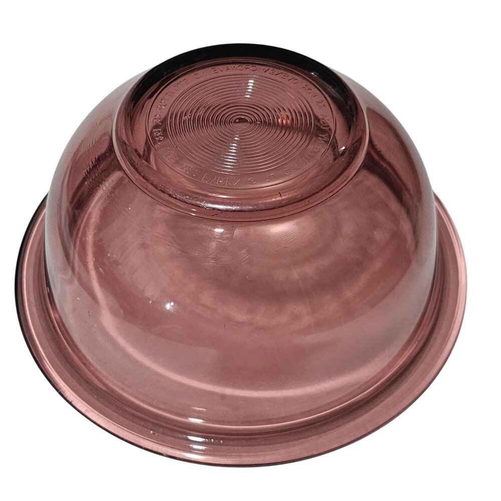 Pyrex Visions Cranberry Mixing Bowl 7" Corning glass 1qt vtg USA kitchen cookin - Picture 3 of 4